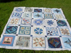 Blue sampler quilt
