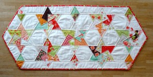 Miss Lynne's Spinning Card Trick Star Table Runner Patchwork in the Peaks