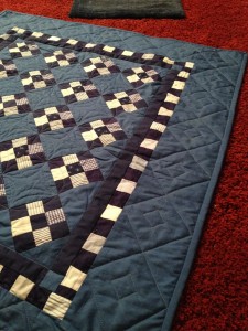 Nine patch modern quilting