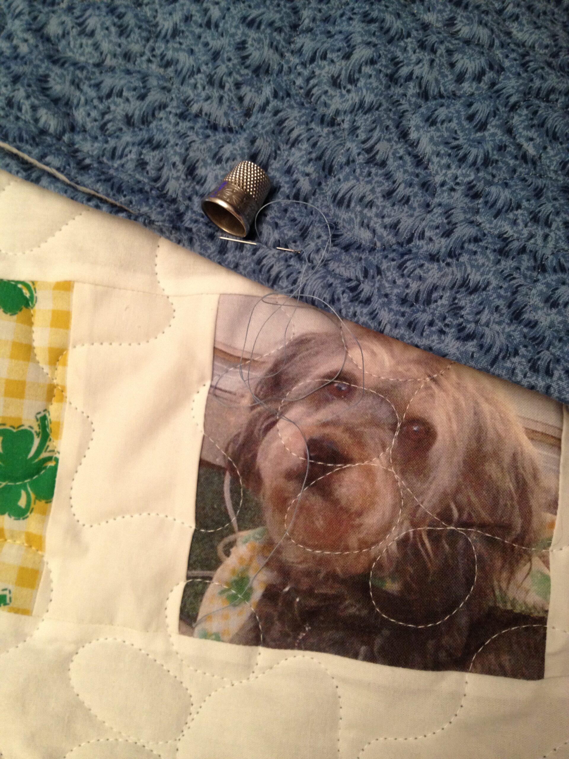 George's quilt - binding
